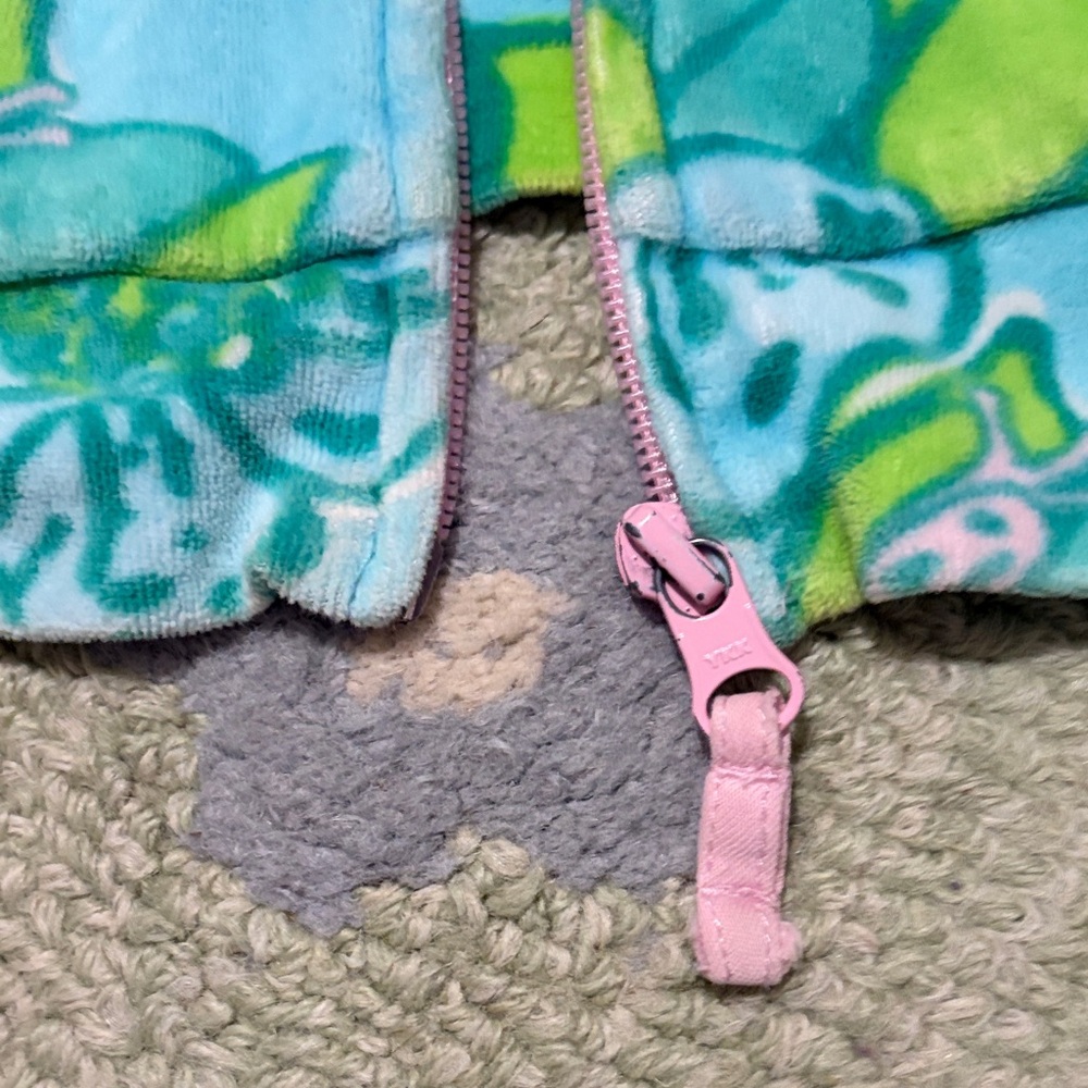 Lilly Pulitzer Kids Floral Hoodie - Blue and Green - Picture 8 of 9